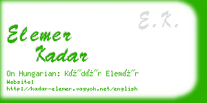 elemer kadar business card